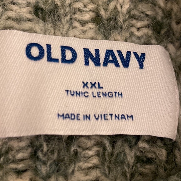 Old Navy Mock Neck Ribbed Knit Chunky Pink Tunic Roll Cuff Sweater Size XXL - Picture 8 of 12